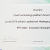 PTR technologie získala ocenění  za inovativnost na Czech technology platform Smart Grid Award